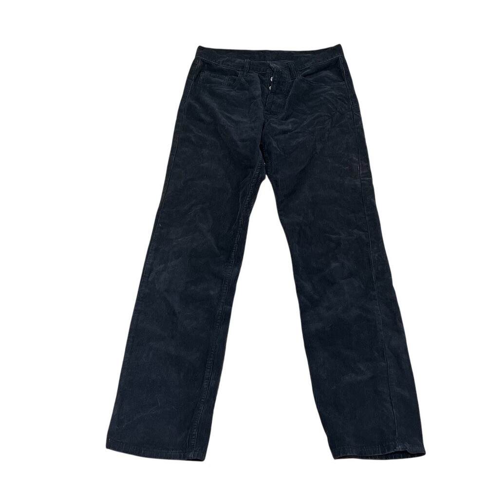 J. Galt Pants Womens Size S Black Corduroy Straight Leg Button Fly